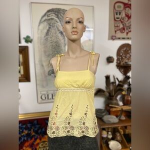 Y2K Embroidered Floral Top